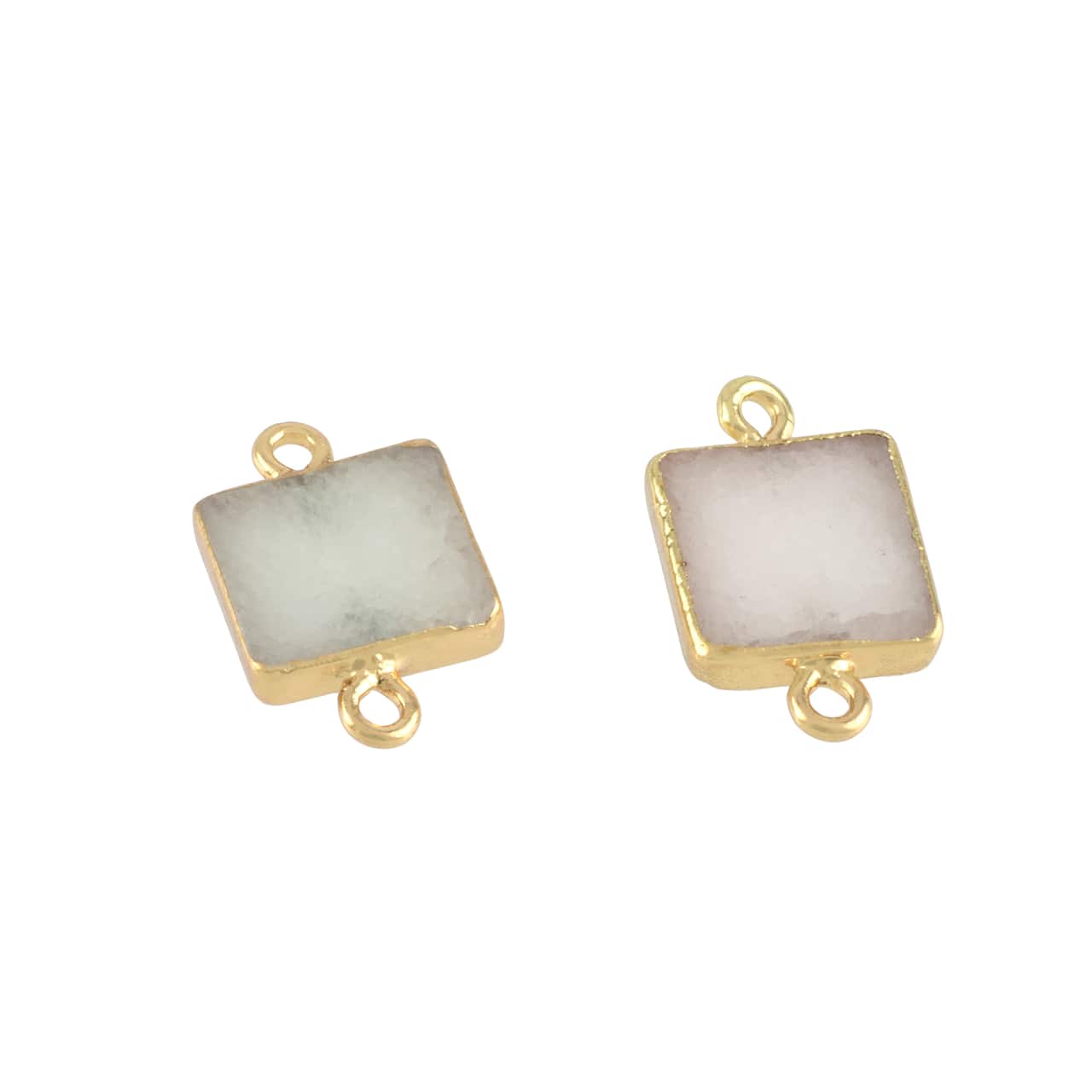 19mm Dyed Jade Square Connectors, 2ct. by Bead Landing&#x2122;